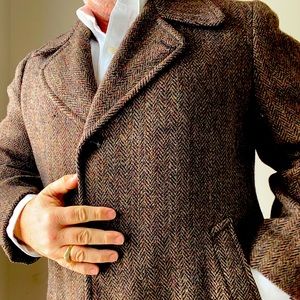 Vintage Herringbone overcoat